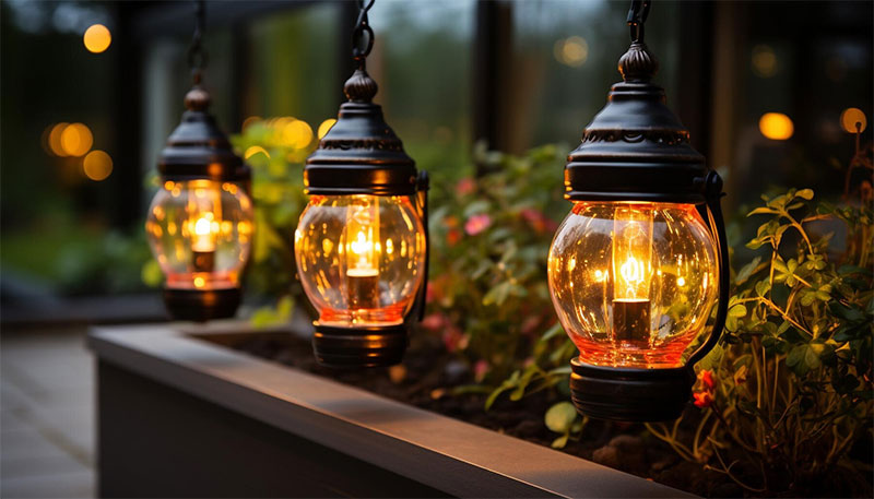 Outdoor house lighting installation